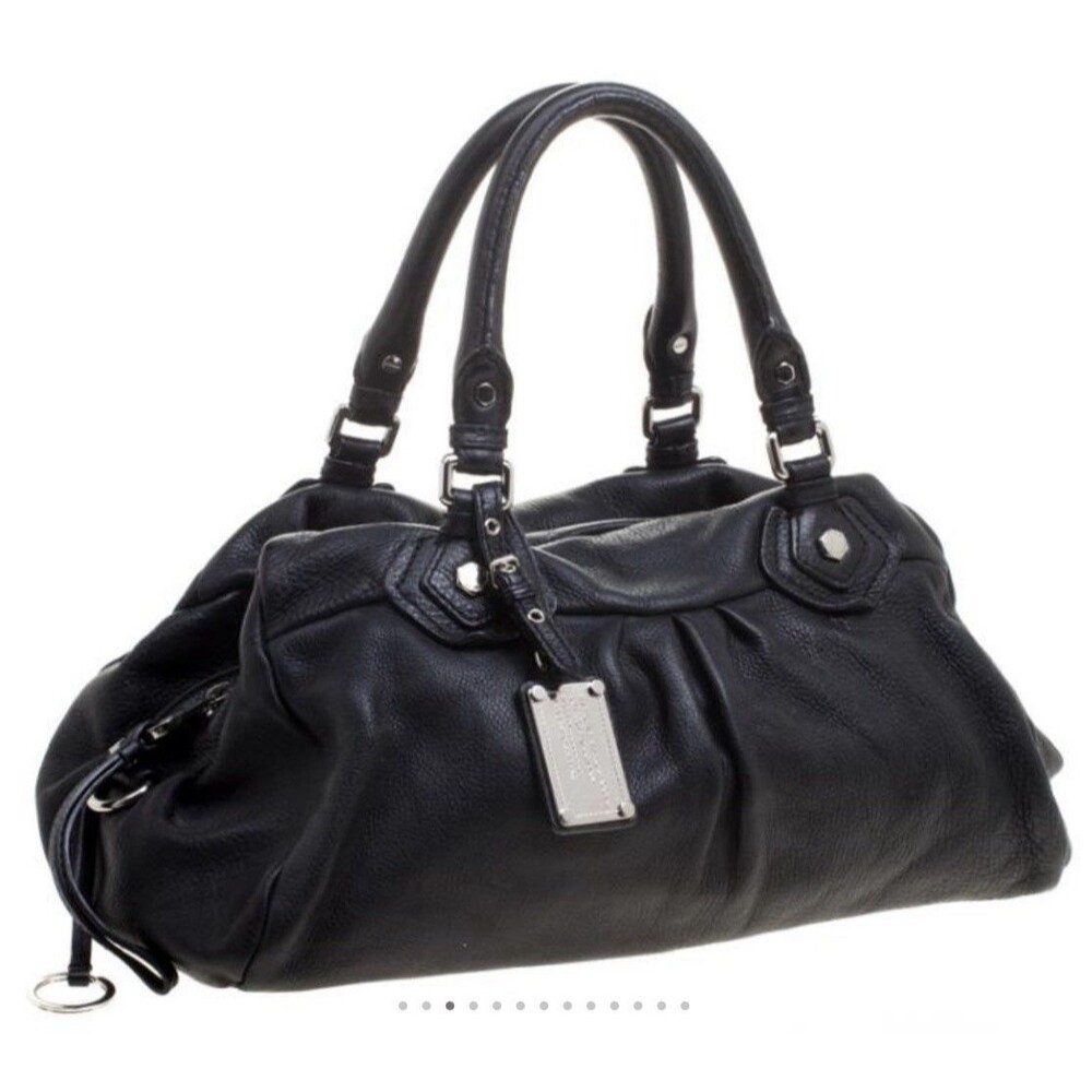 Rare Marc by Marc Jacobs $498 Black Classic Leather Satchel Purse - Picture 1 of 16